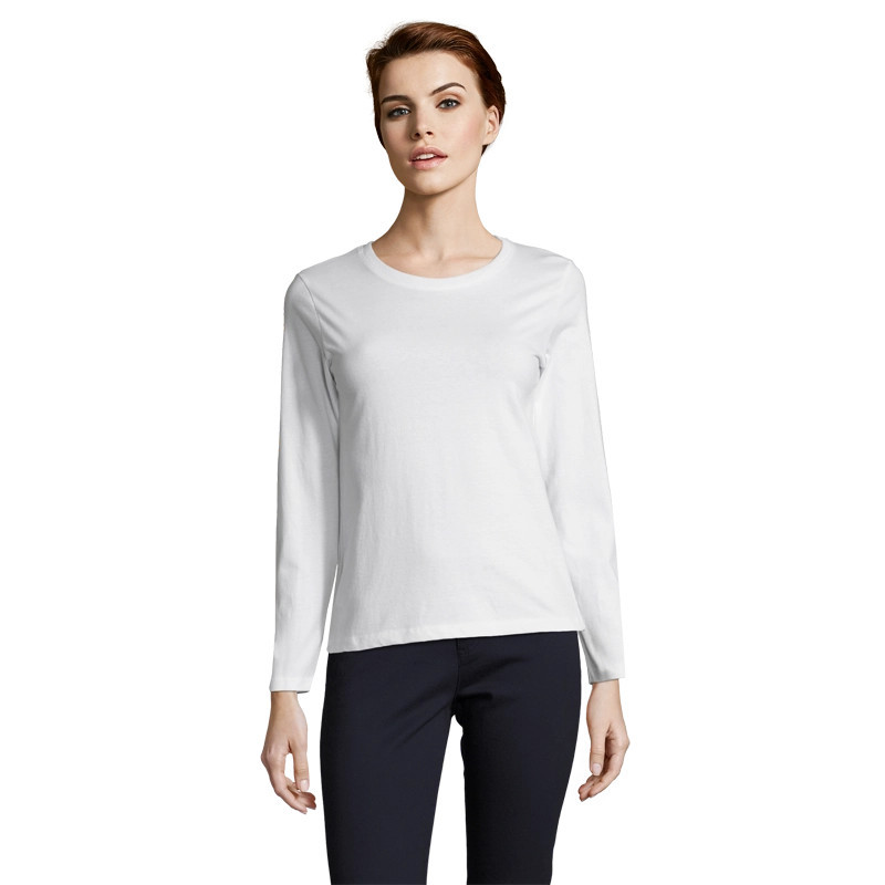t-shirt blanc imperial lsl women personnalisable