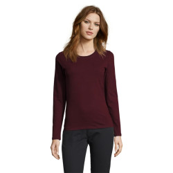 t-shirt oxblood chiné imperial lsl women personnalisable