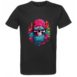 t-shirt homme crane hipster