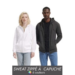 Sweat zippé à capuche personnalisable Carter unisexe