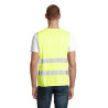 Gilet de sécurité unisexe jaune fluo dos