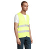 Gilet de sécurité unisexe jaune fluo profil