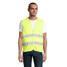 Gilet de sécurité unisexe jaune fluo face