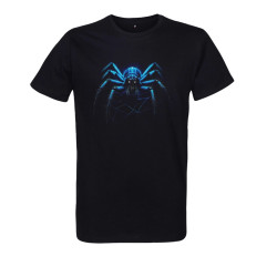 t-shirt homme noir imprimé araignée