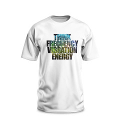t-shirt citation tesla think frequency vibration energy