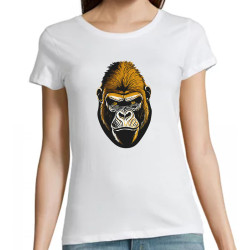 T Shirt gorille- pour femme